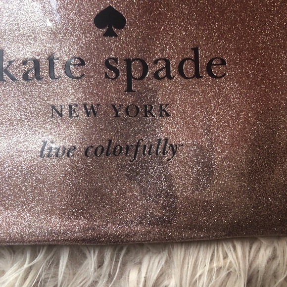 Kate Spade Rose Gold Glitter Clutch ♠️ - Picture 2 of 4